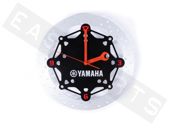 Wall clock YAMAHA REVS brake disc metal black